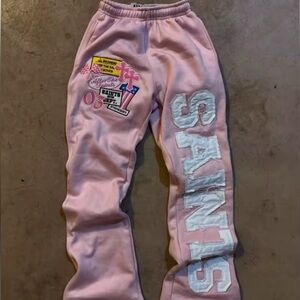 Pink Bottoms with Graphic Print